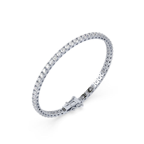 Golden Radiance Diamond Tennis Bracelet