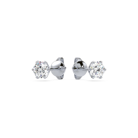 Radiant Solitaire Diamond Studs