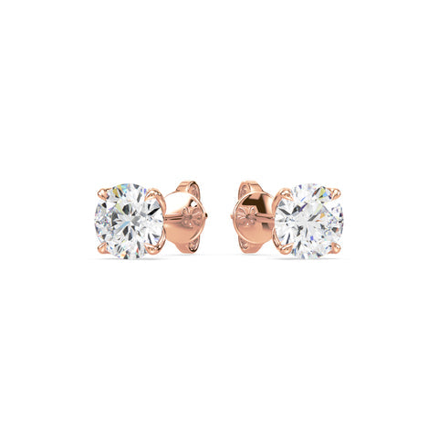 Rose Gold Diamond Studs