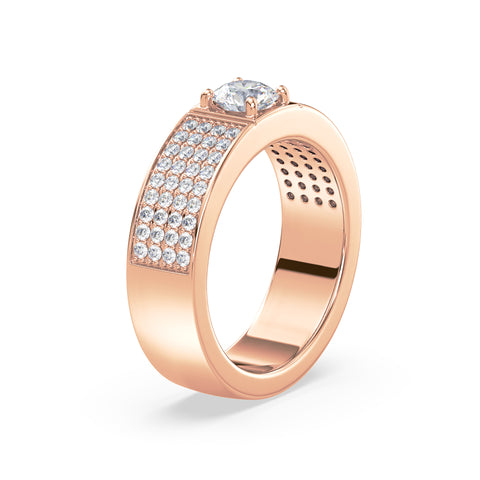 Bold Pave-Set Diamond Band Ring