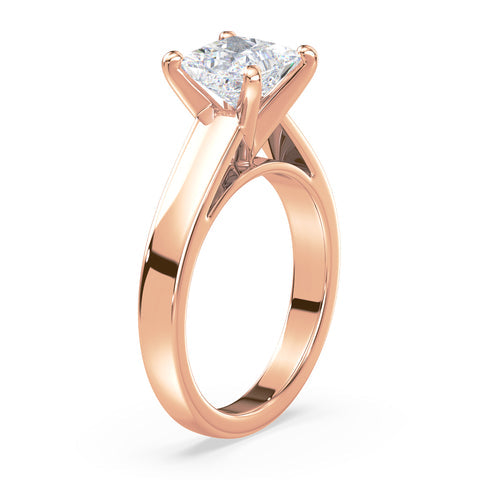 Classic Princess-Cut Solitaire Diamond Ring