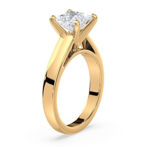 Classic Princess-Cut Solitaire Diamond Ring