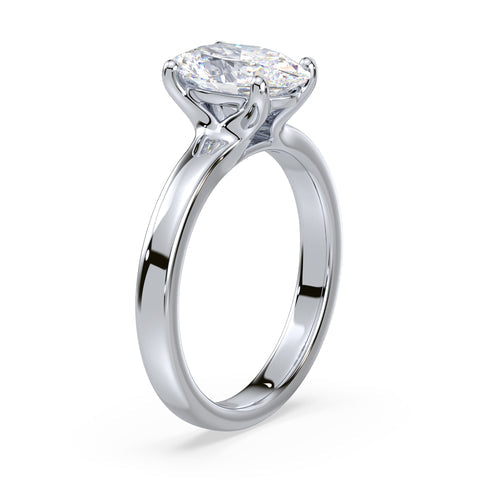 Timeless Oval-Cut Solitaire Diamond Ring