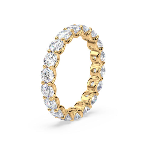 Radiant Diamond Eternity Ring in Rose Gold