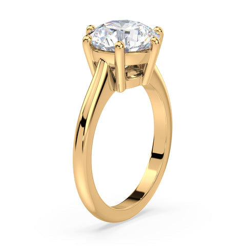 Elegant Six-Prong Diamond Solitaire Ring