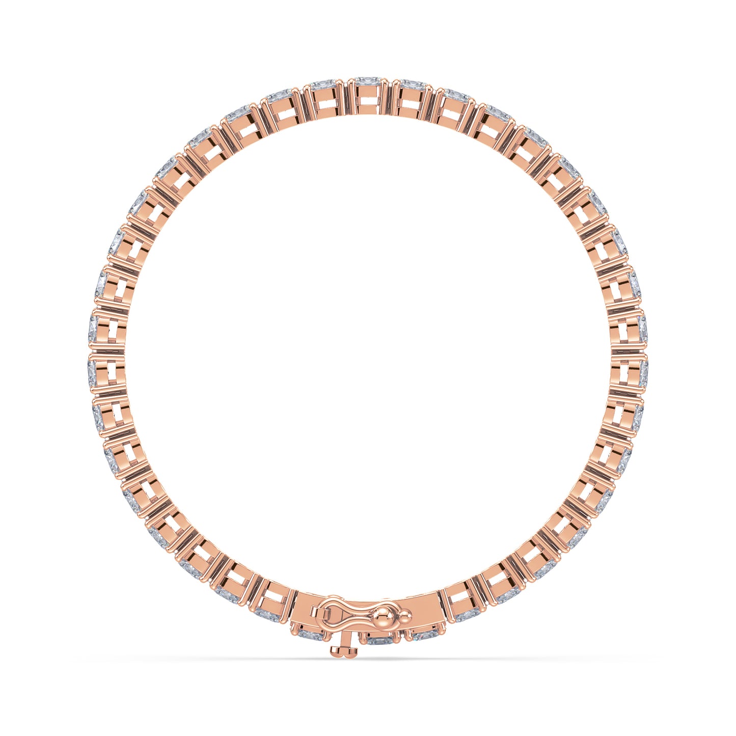 Golden Elegance Diamond Tennis Bracelet