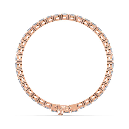 Golden Elegance Diamond Tennis Bracelet