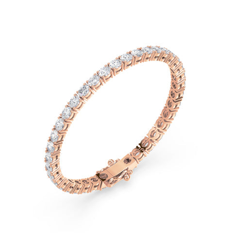 Golden Elegance Diamond Tennis Bracelet