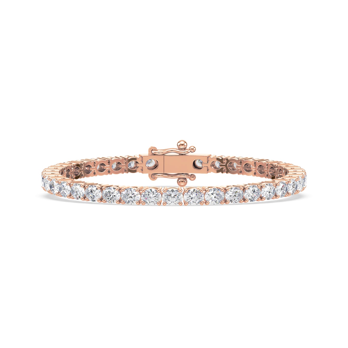 Golden Elegance Diamond Tennis Bracelet