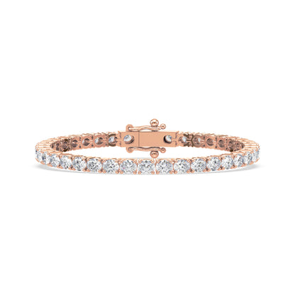 Golden Elegance Diamond Tennis Bracelet