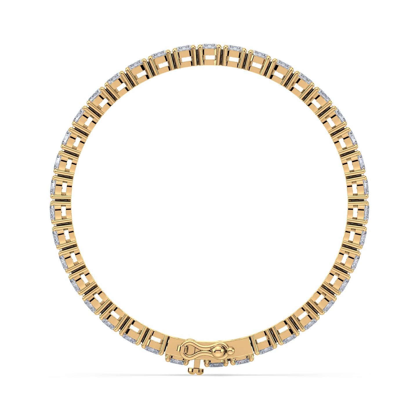 Golden Elegance Diamond Tennis Bracelet