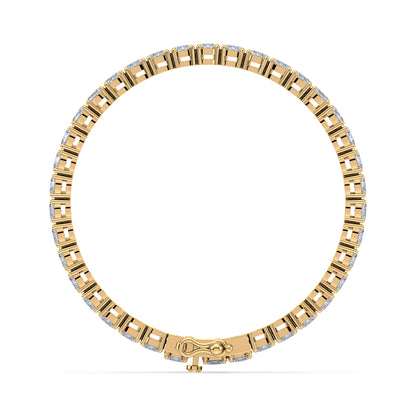 Golden Elegance Diamond Tennis Bracelet