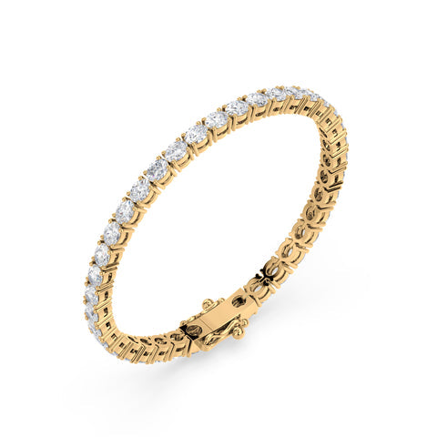 Golden Elegance Diamond Tennis Bracelet