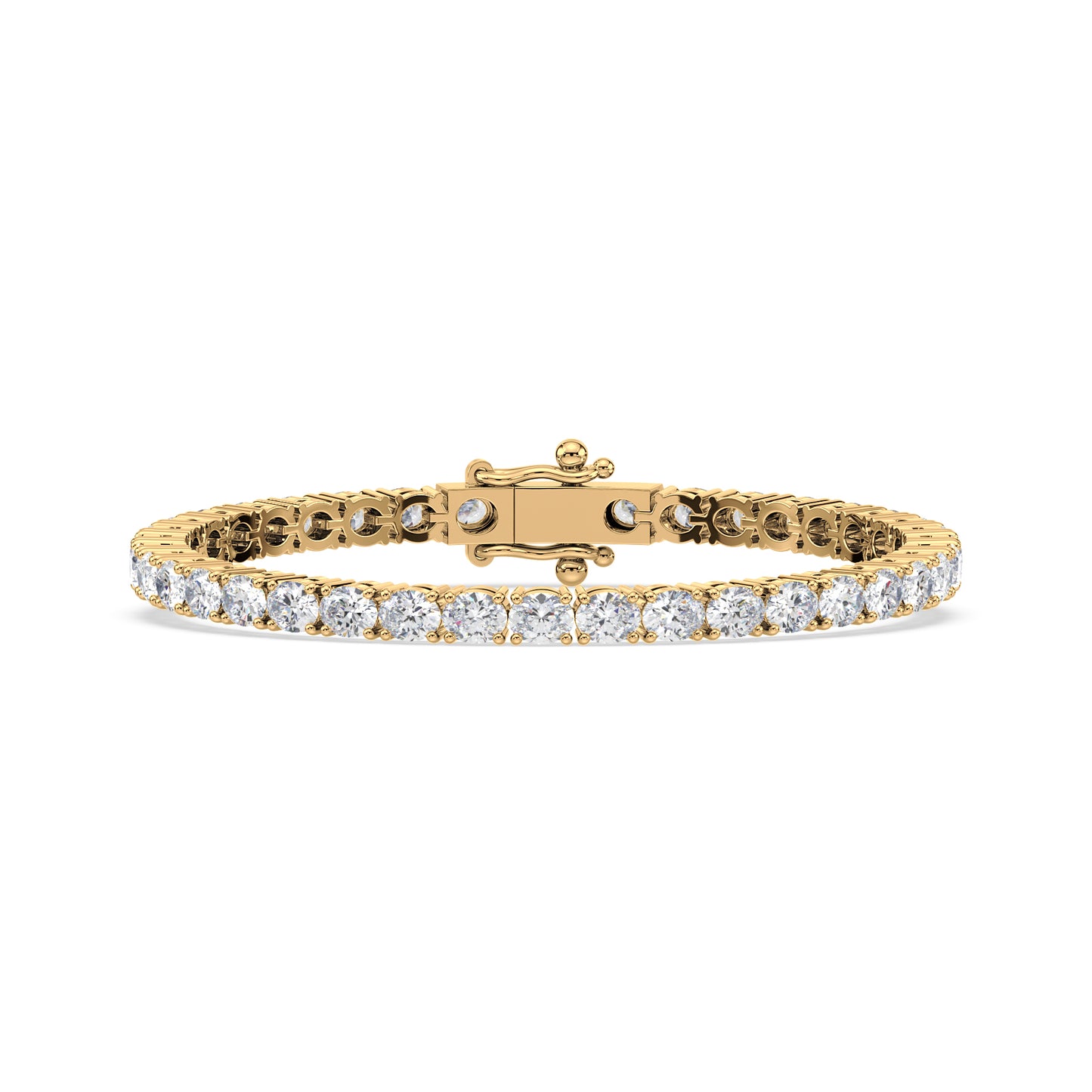 Golden Elegance Diamond Tennis Bracelet