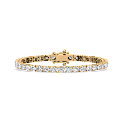 Golden Elegance Diamond Tennis Bracelet