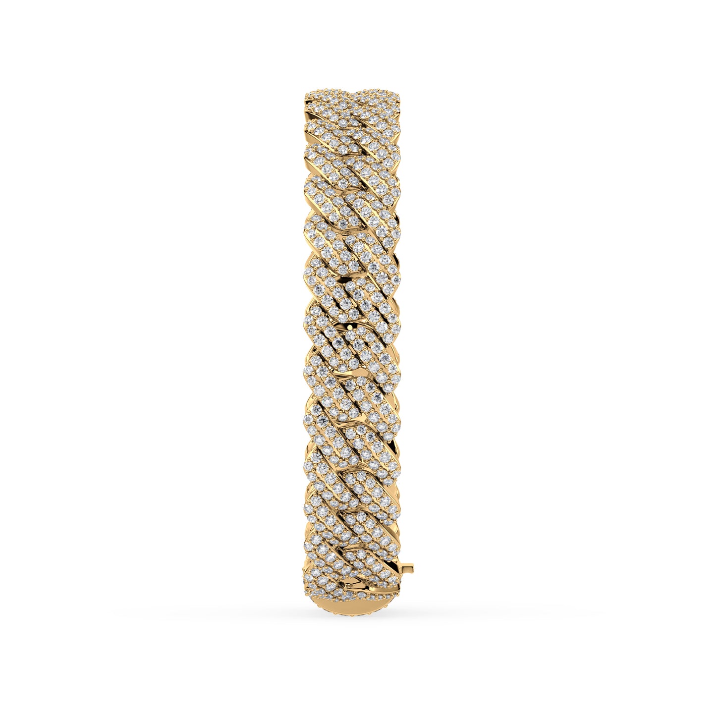 Exquisite Diamond-Encrusted Cuban Bracelet