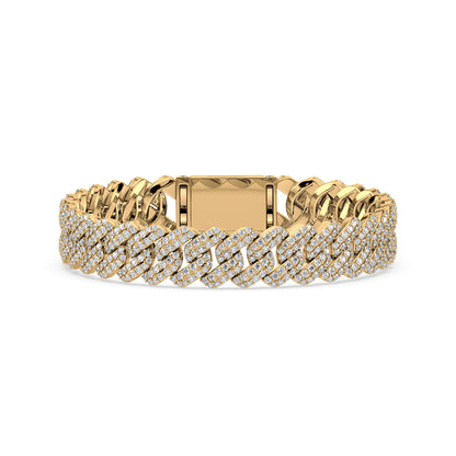Exquisite Diamond-Encrusted Cuban Bracelet