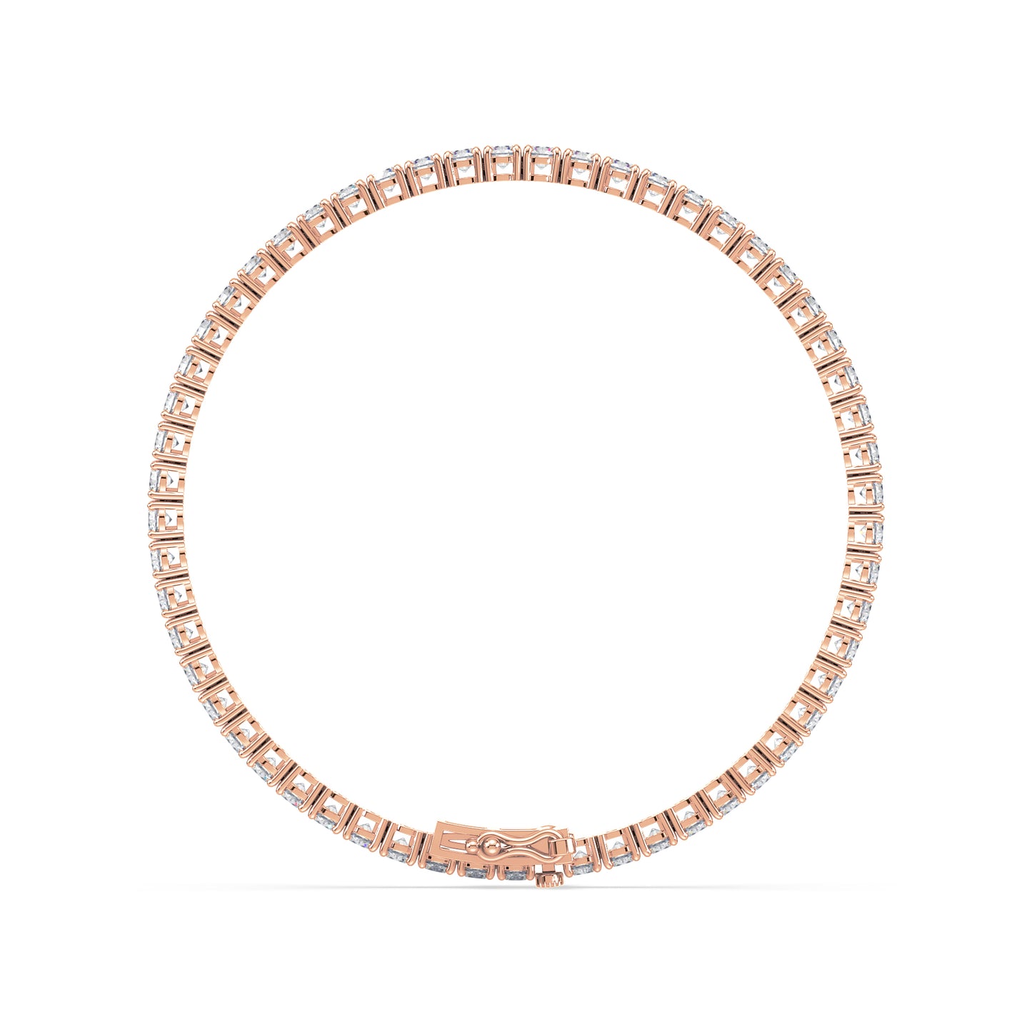 Golden Radiance Diamond Tennis Bracelet