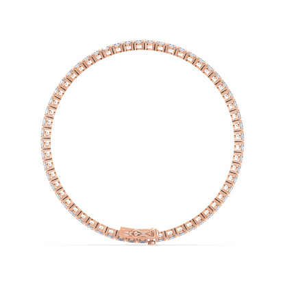 Golden Radiance Diamond Tennis Bracelet