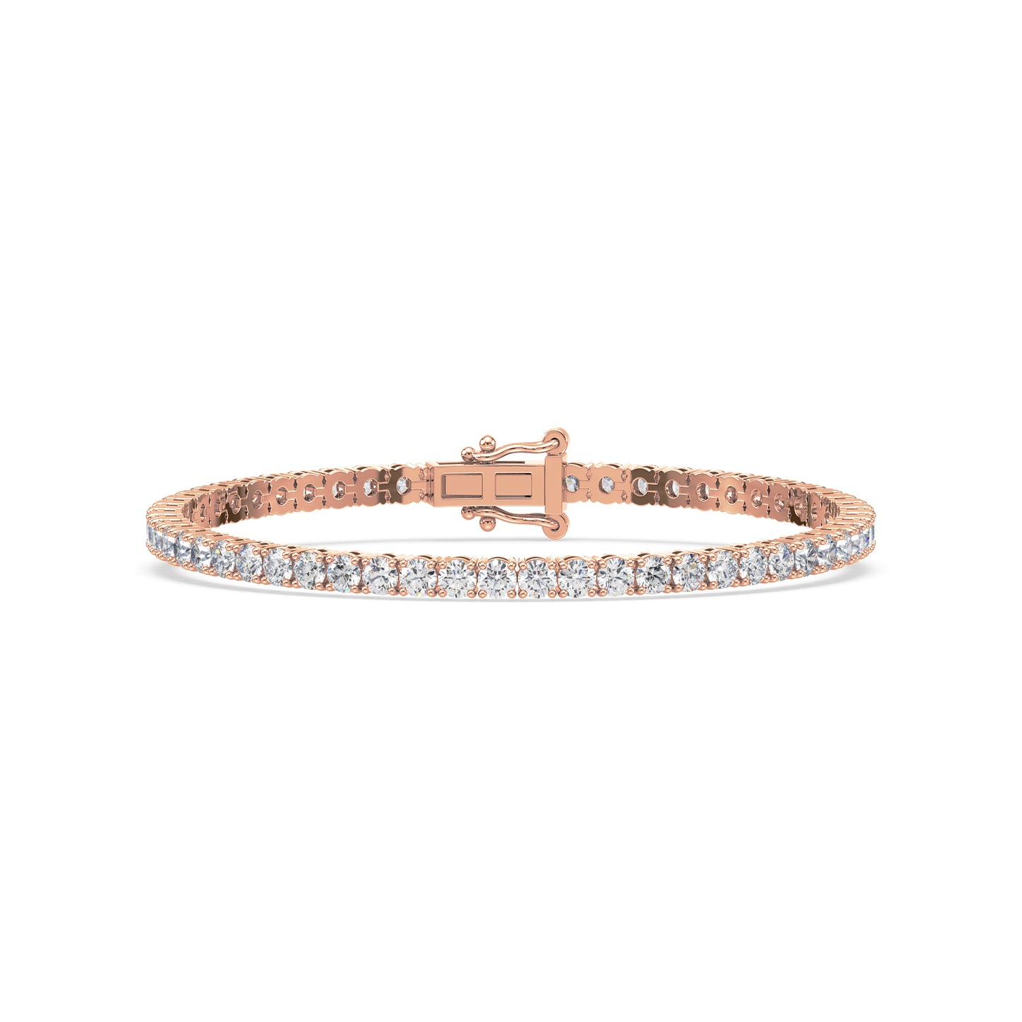 Golden Radiance Diamond Tennis Bracelet