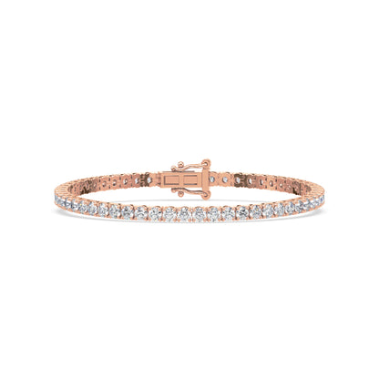 Golden Radiance Diamond Tennis Bracelet