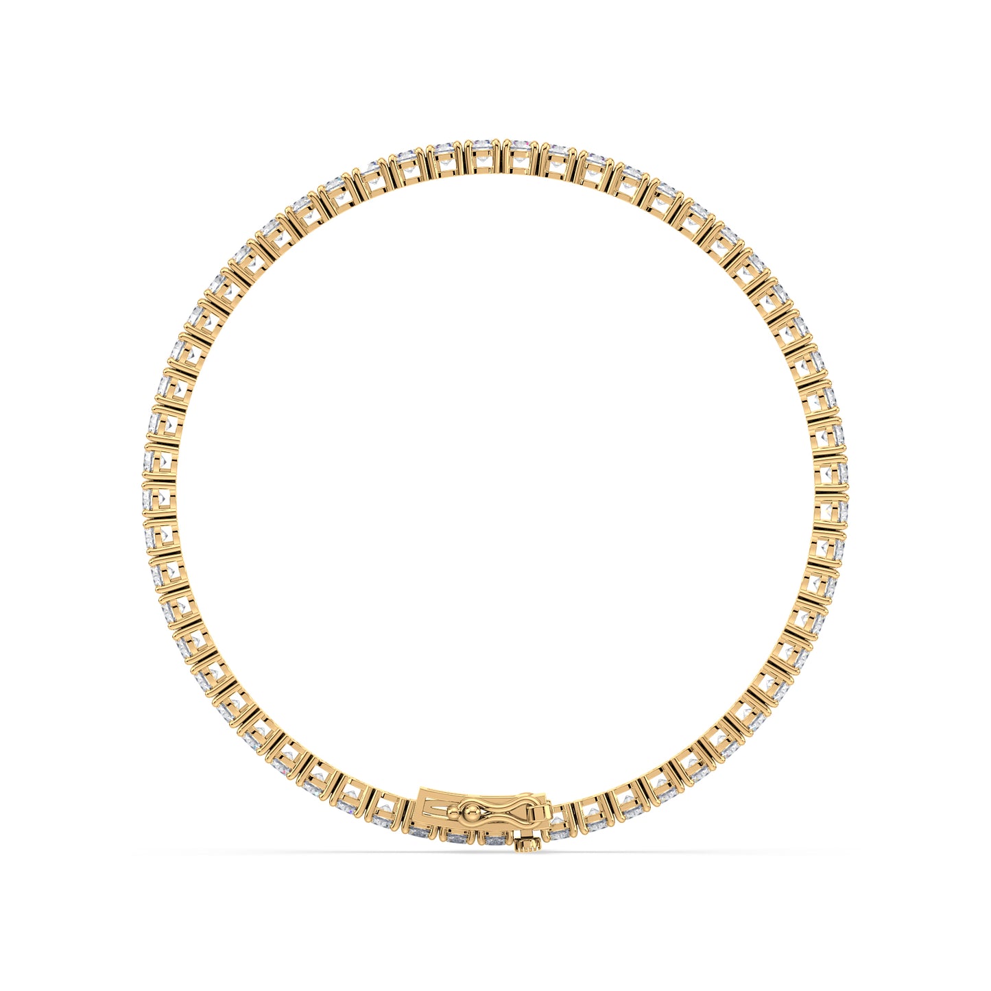 Golden Radiance Diamond Tennis Bracelet
