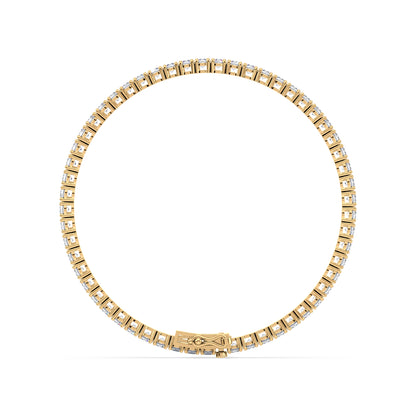 Golden Radiance Diamond Tennis Bracelet