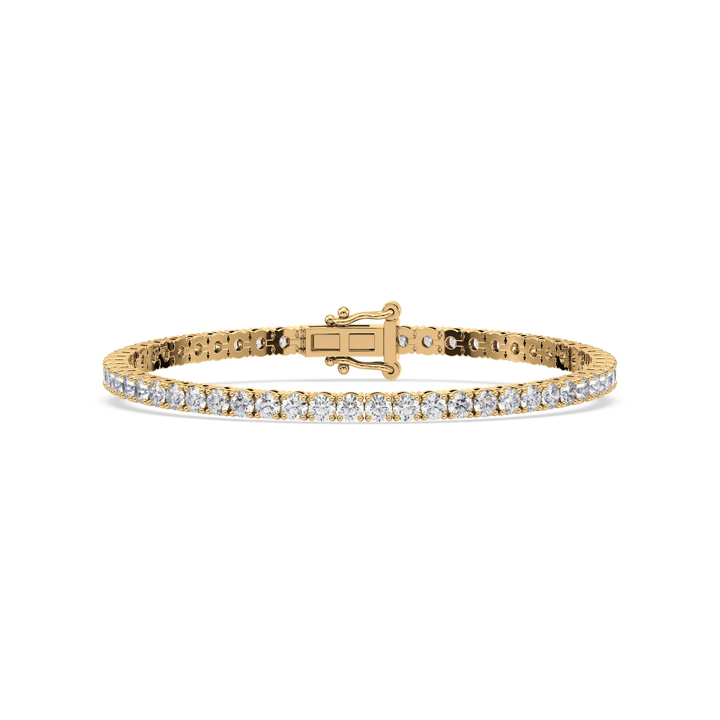 Golden Radiance Diamond Tennis Bracelet