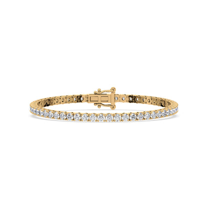 Golden Radiance Diamond Tennis Bracelet