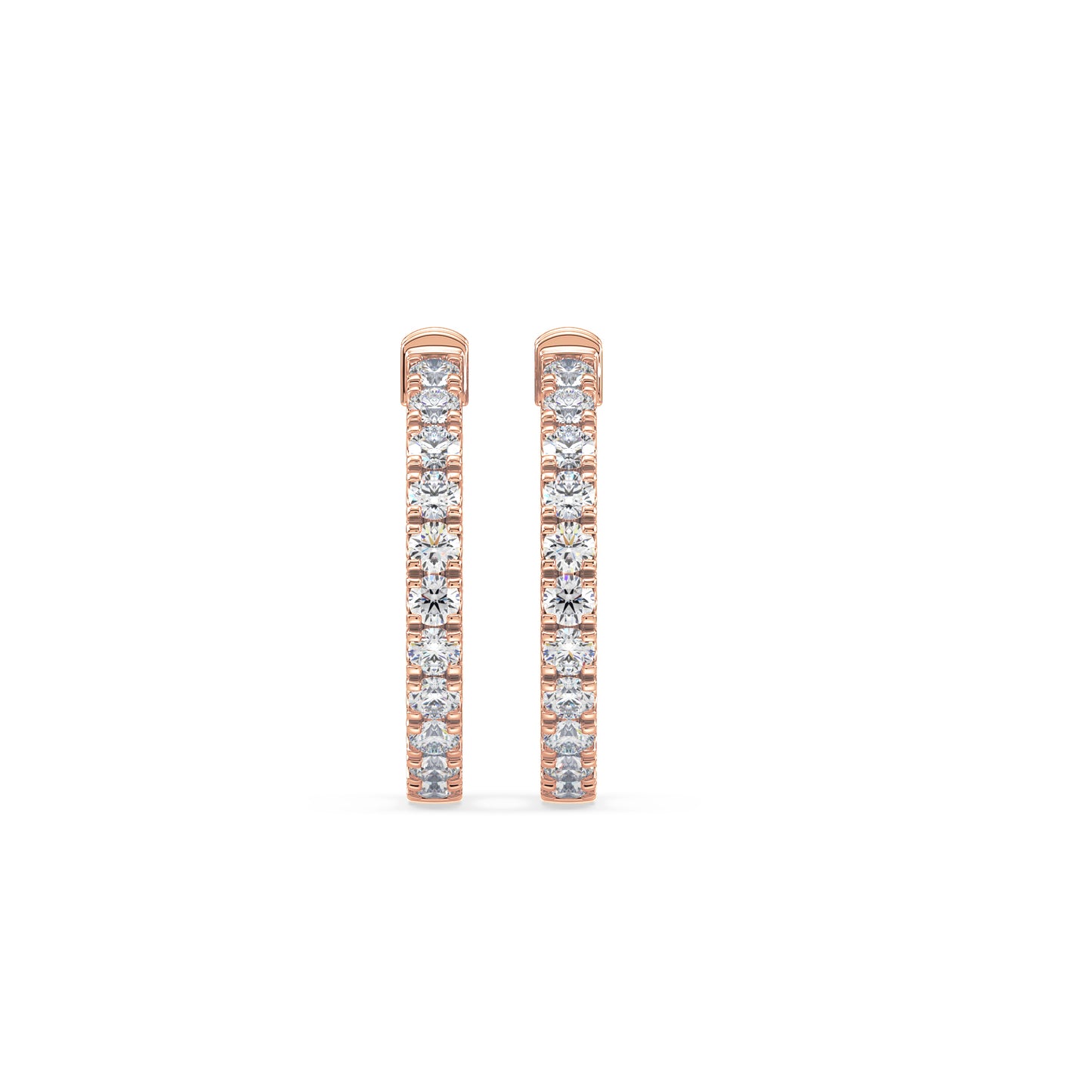 Classic Diamond Hoop Earrings