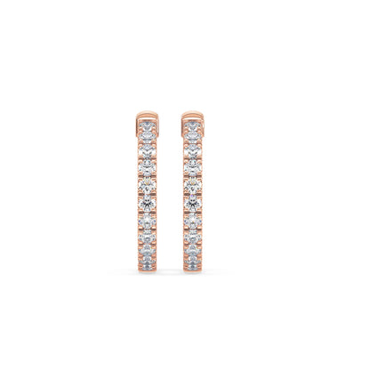 Classic Diamond Hoop Earrings