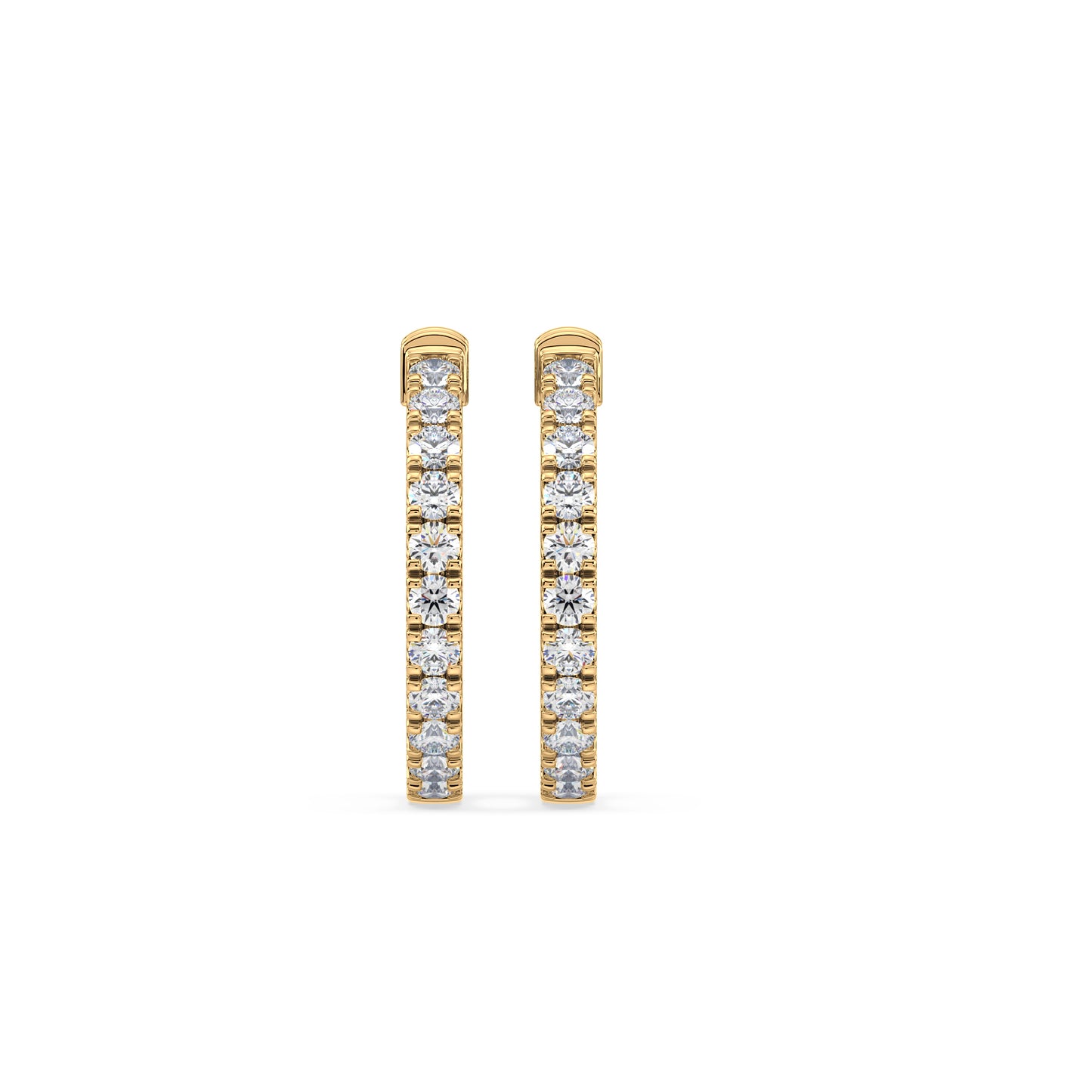 Classic Diamond Hoop Earrings