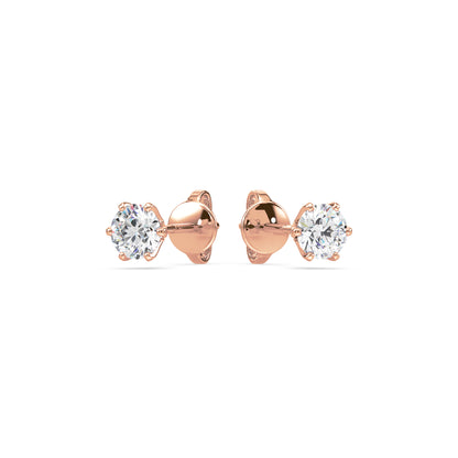 Radiant Solitaire Diamond Studs