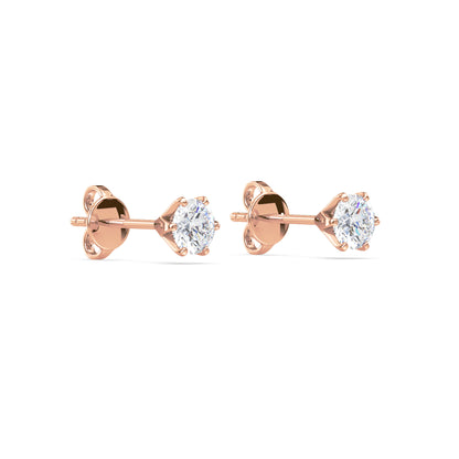 Radiant Solitaire Diamond Studs
