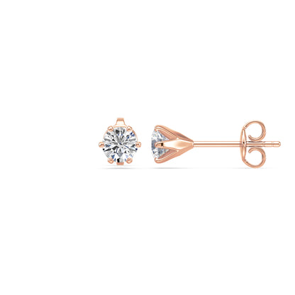 Radiant Solitaire Diamond Studs
