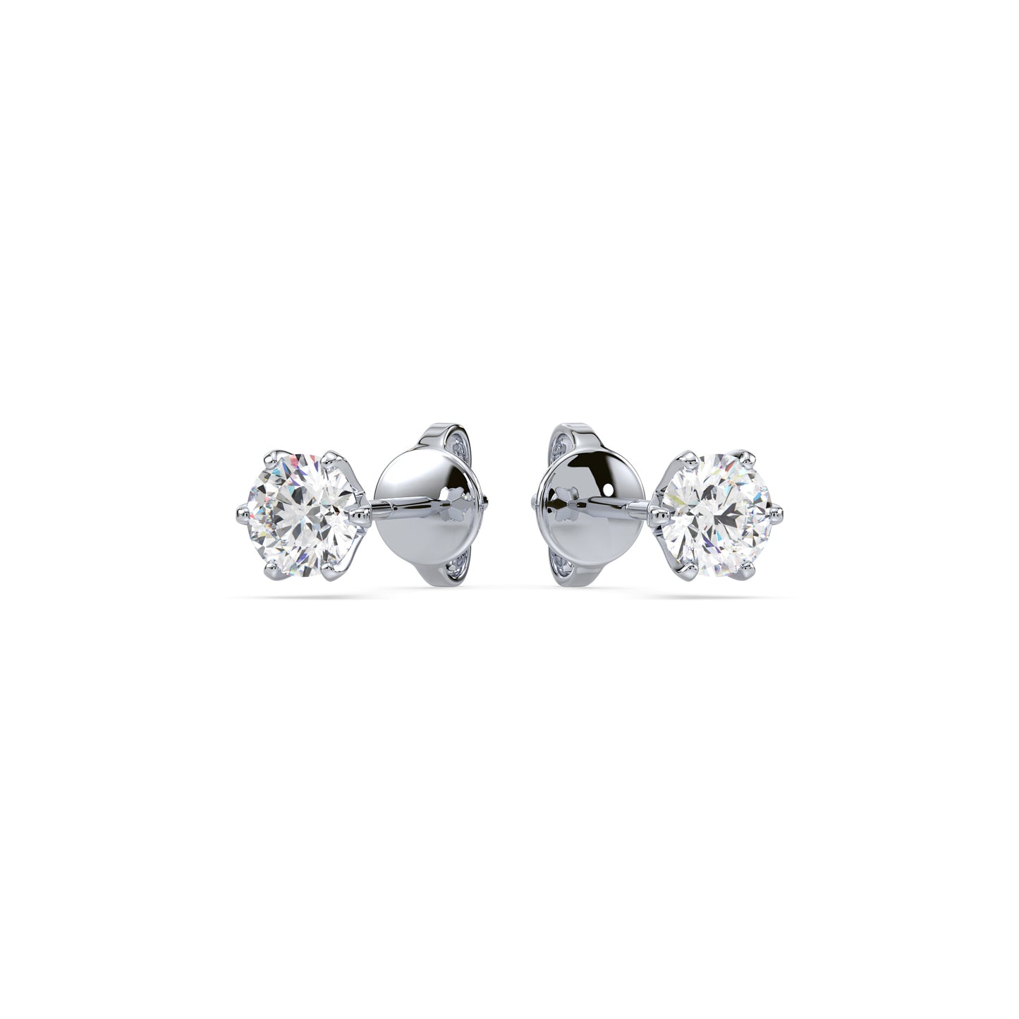 Radiant Solitaire Diamond Studs