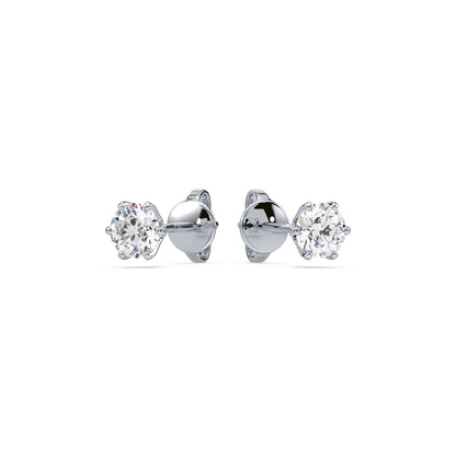 Radiant Solitaire Diamond Studs