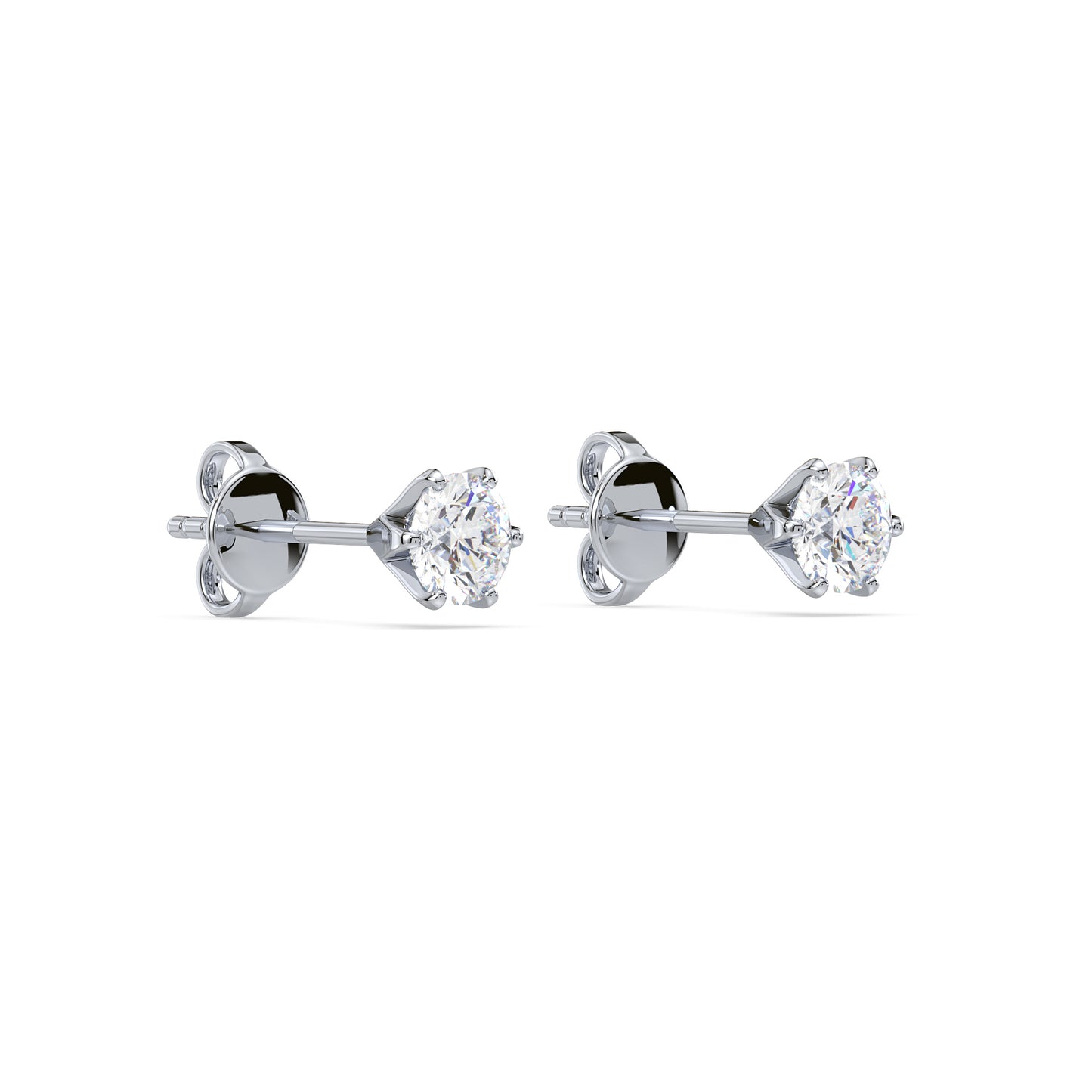 Radiant Solitaire Diamond Studs