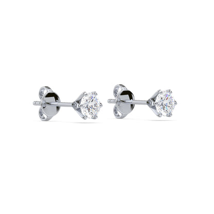 Radiant Solitaire Diamond Studs