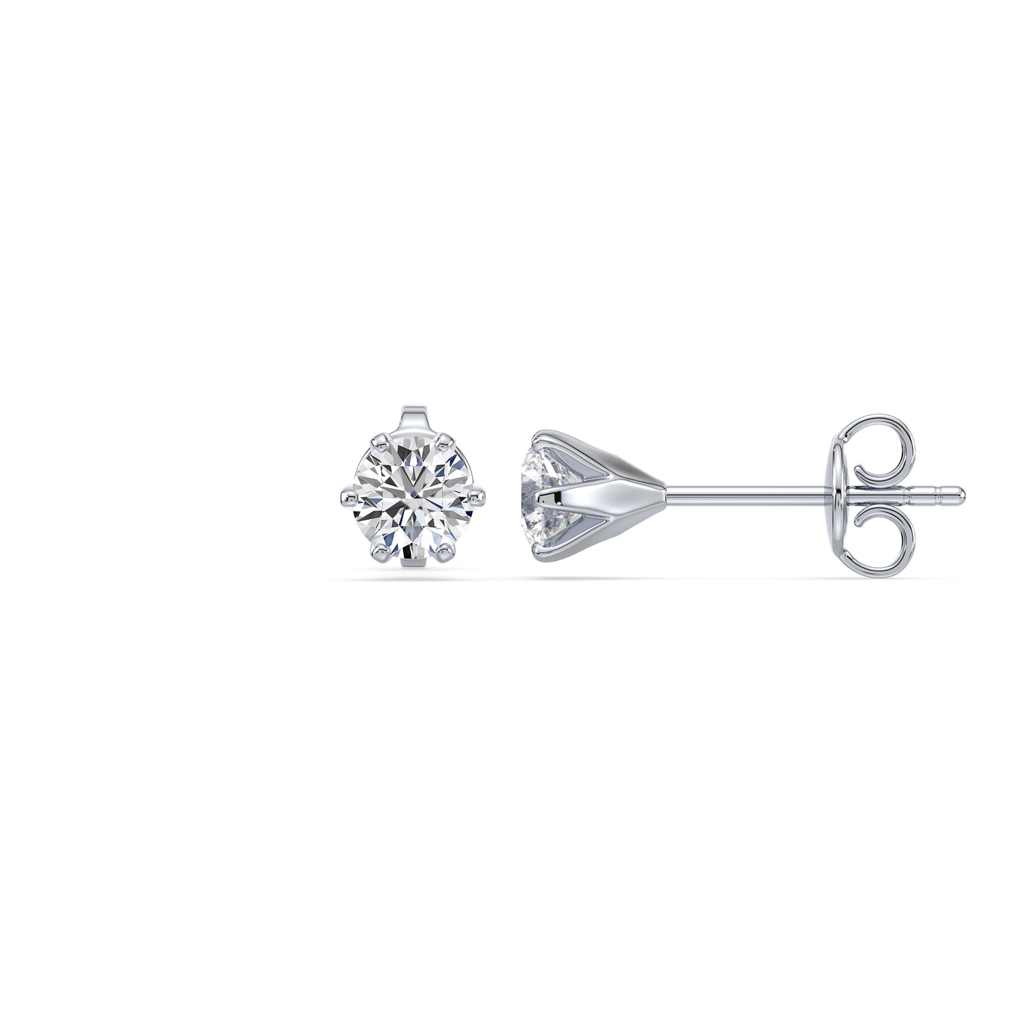 Radiant Solitaire Diamond Studs