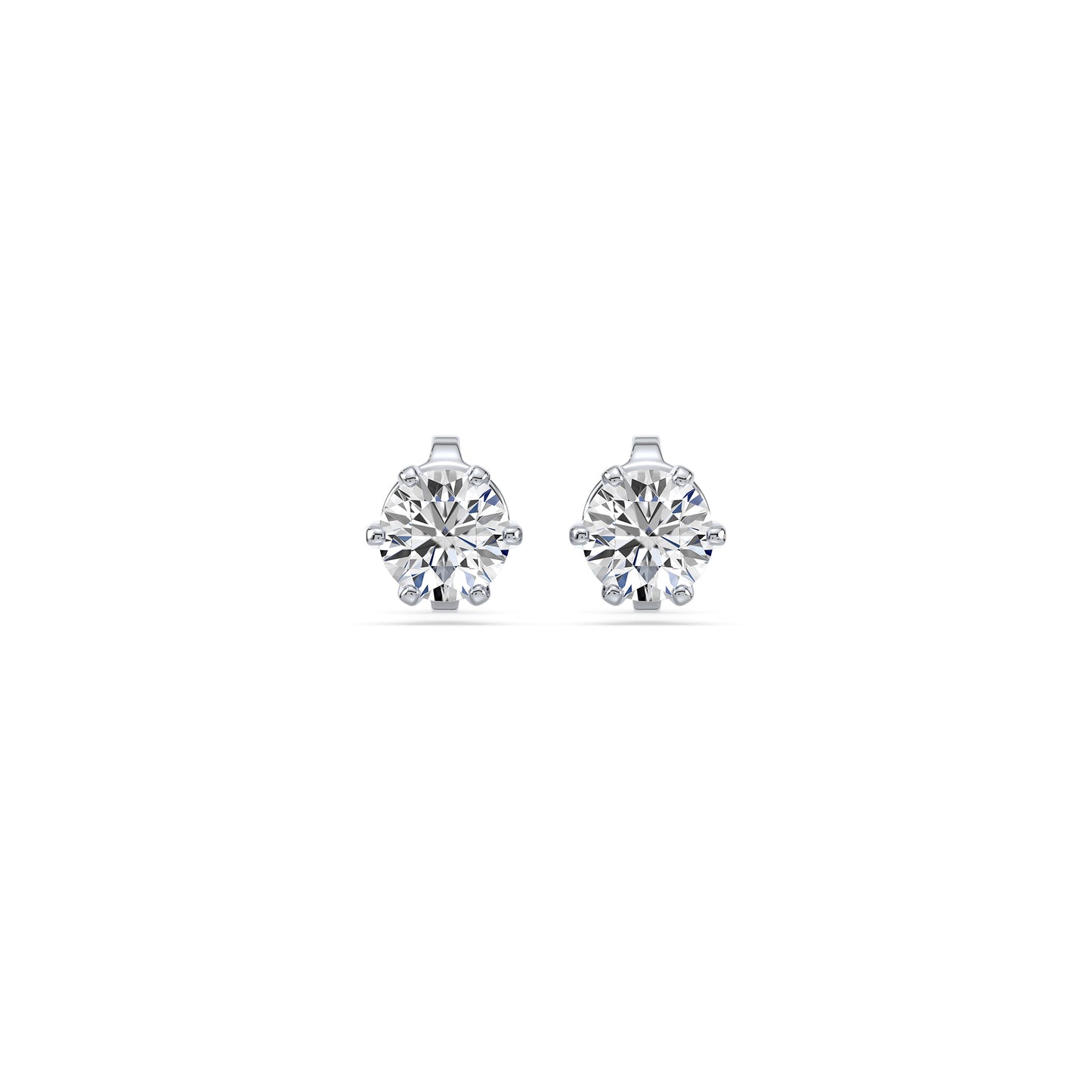 Radiant Solitaire Diamond Studs