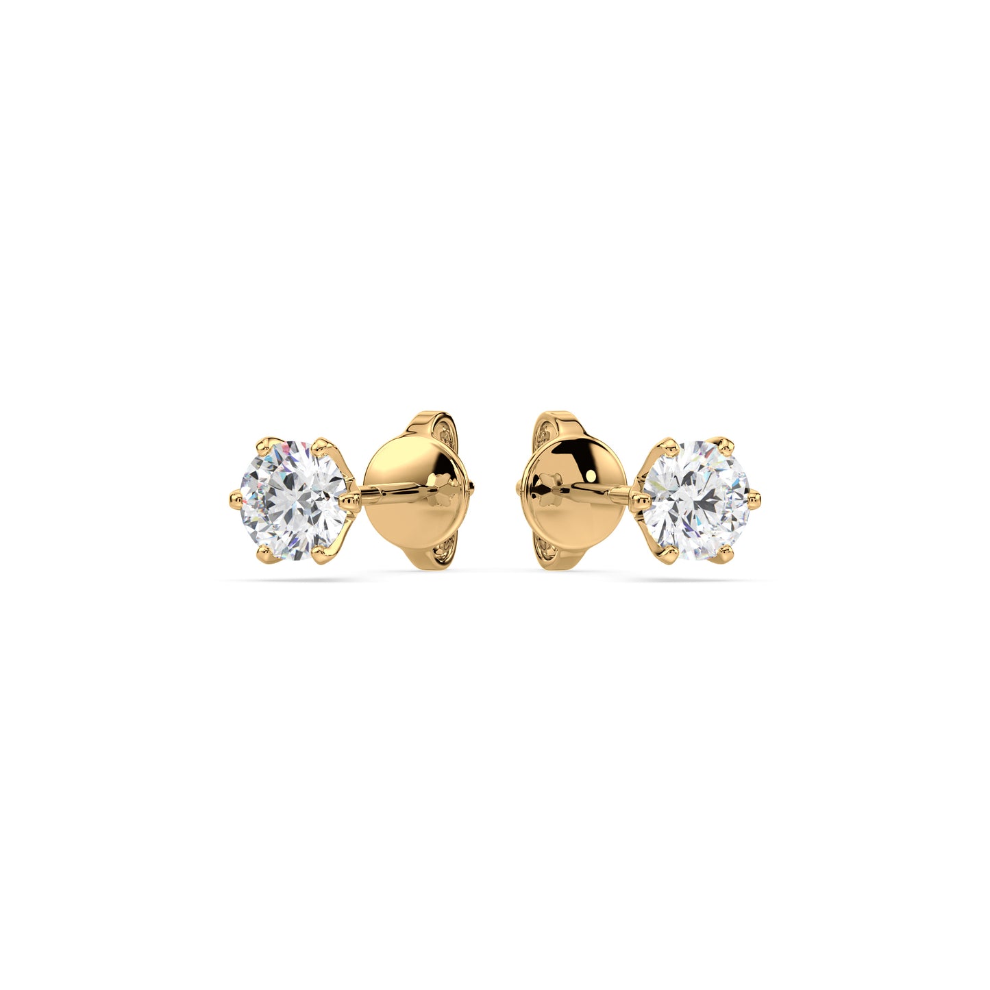Radiant Solitaire Diamond Studs