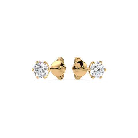 Radiant Solitaire Diamond Studs