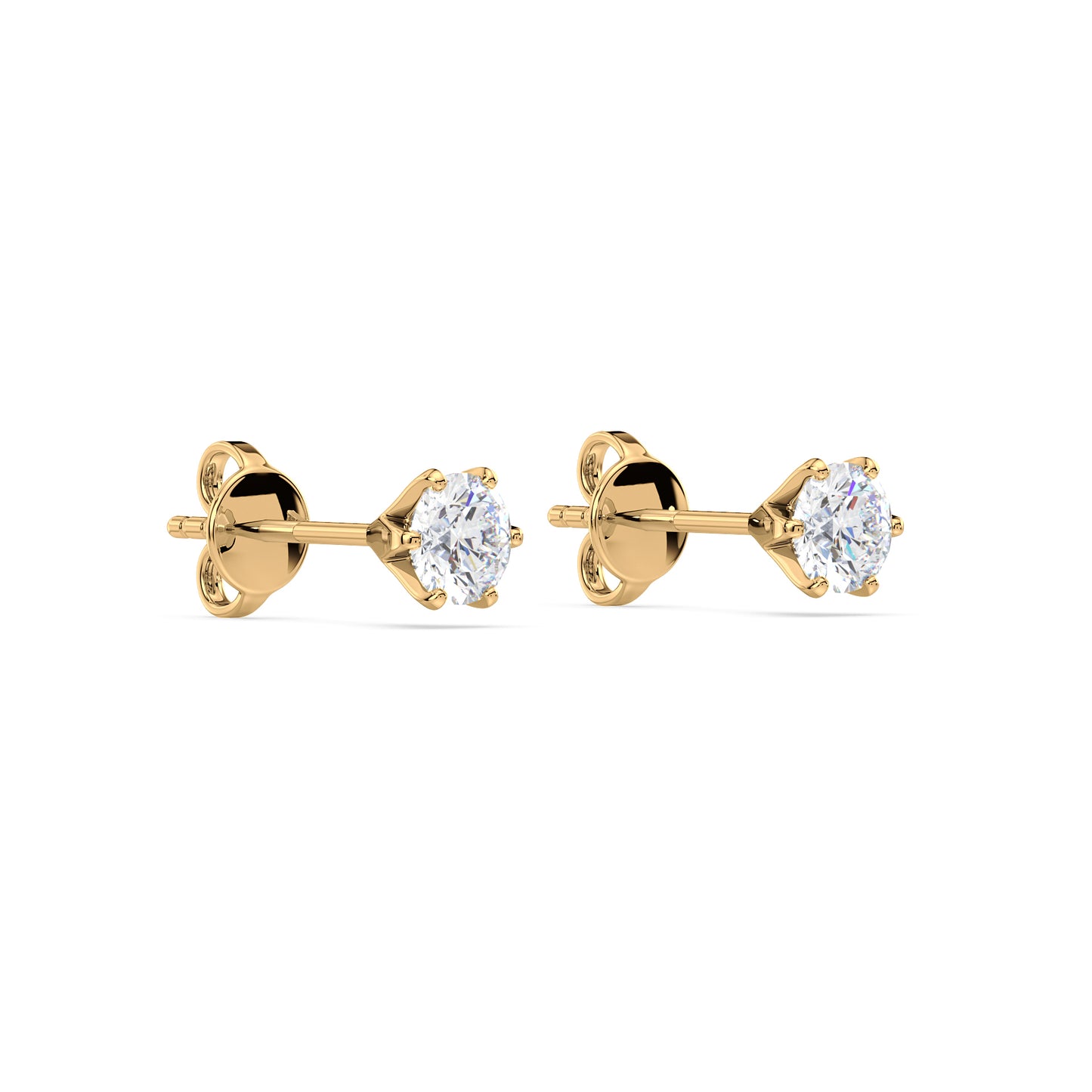 Radiant Solitaire Diamond Studs