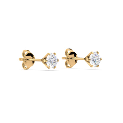 Radiant Solitaire Diamond Studs