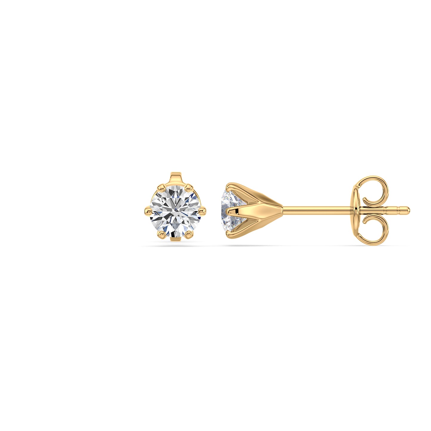 Radiant Solitaire Diamond Studs
