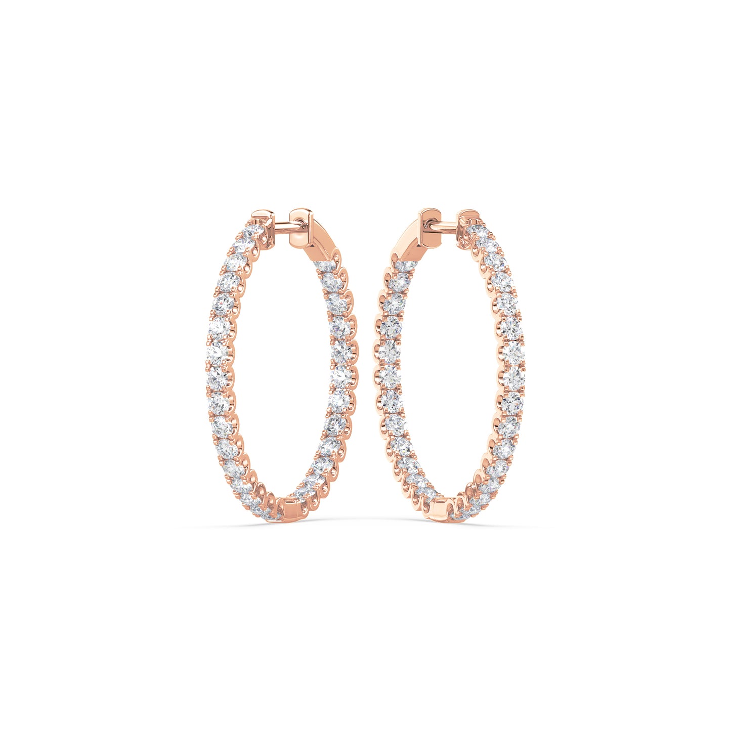 Diamond Hoop Earrings