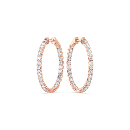 Diamond Hoop Earrings