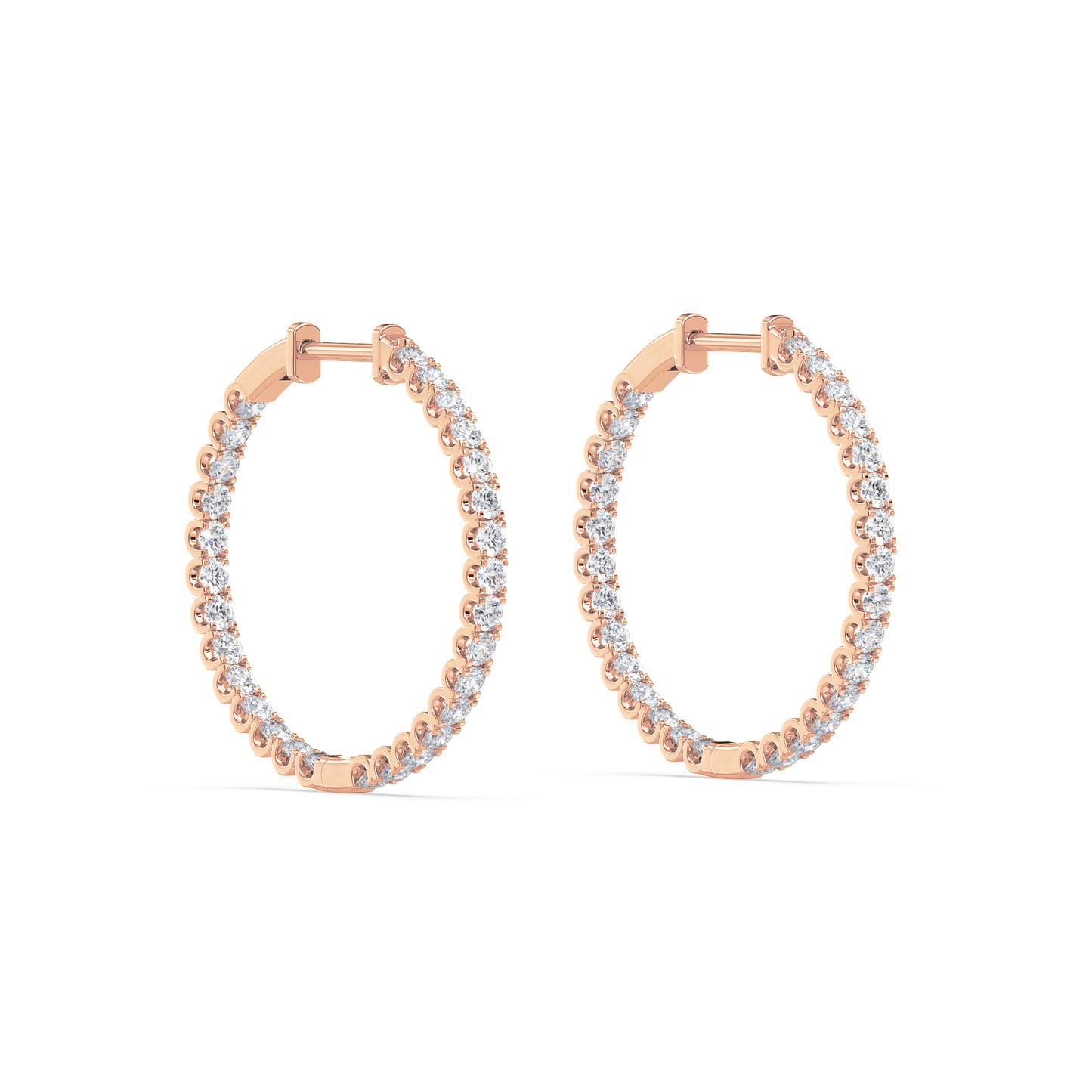 Diamond Hoop Earrings