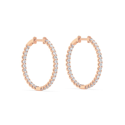 Diamond Hoop Earrings